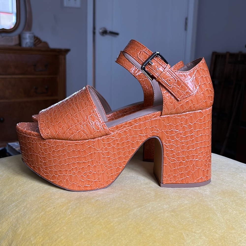 Urban Outfitters Sofia Croc Platform Heels